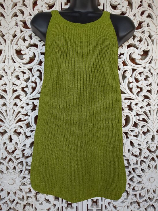 Ophelia Roe Sweaters - Lime Green Knit Sleeveless Top